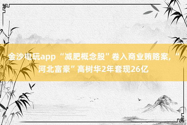 金沙電玩app “減肥概念股”卷入商業賄賂案， “河北富豪”高樹華2年套現26億