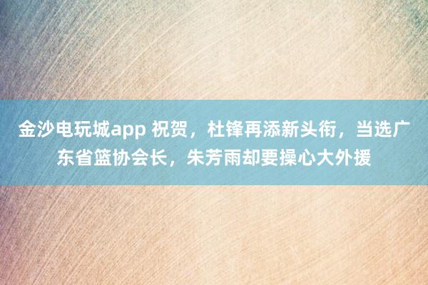金沙電玩城app 祝賀，杜鋒再添新頭銜，當選廣東省籃協(xié)會長，朱芳雨卻要操心大外援