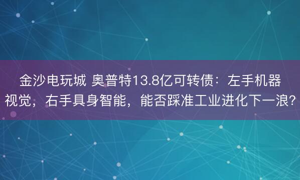 金沙電玩城 奧普特13.8億可轉債：左手機器視覺，右手具身智能，能否踩準工業進化下一浪？